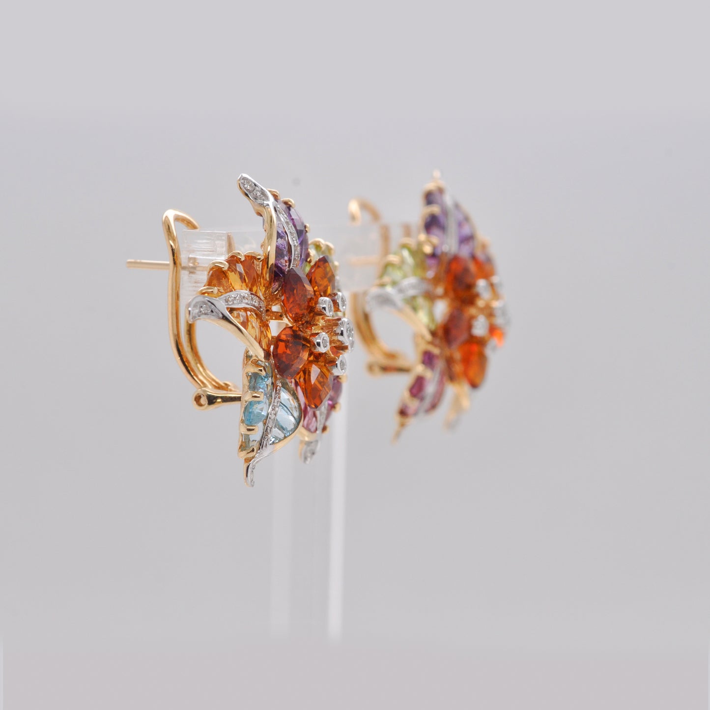 Multicolor Flower Stud Earrings