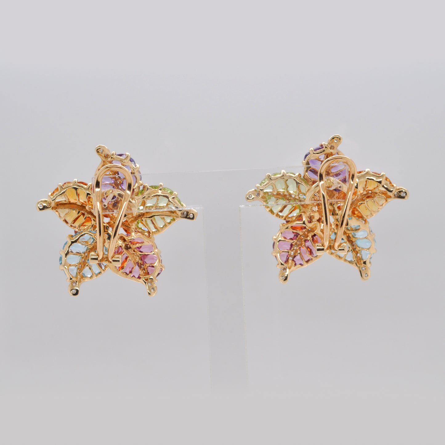 Multicolor Flower Stud Earrings