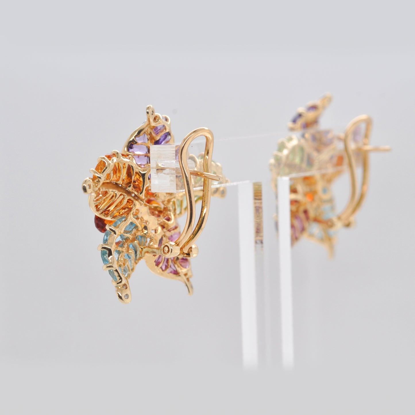 Multicolor Flower Stud Earrings