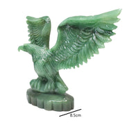 Hand-Carved Natural Green Aventurine Eagle Sculpture