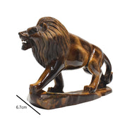1.53 Kg Natural Tiger's Eye Hand-Carved Lion Sculpture Figurine