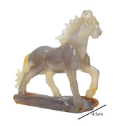 1.17 Kg Agate Horse Hand Carved Sculpture Figurine