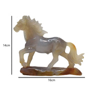 1.17 Kg Agate Horse Hand Carved Sculpture Figurine