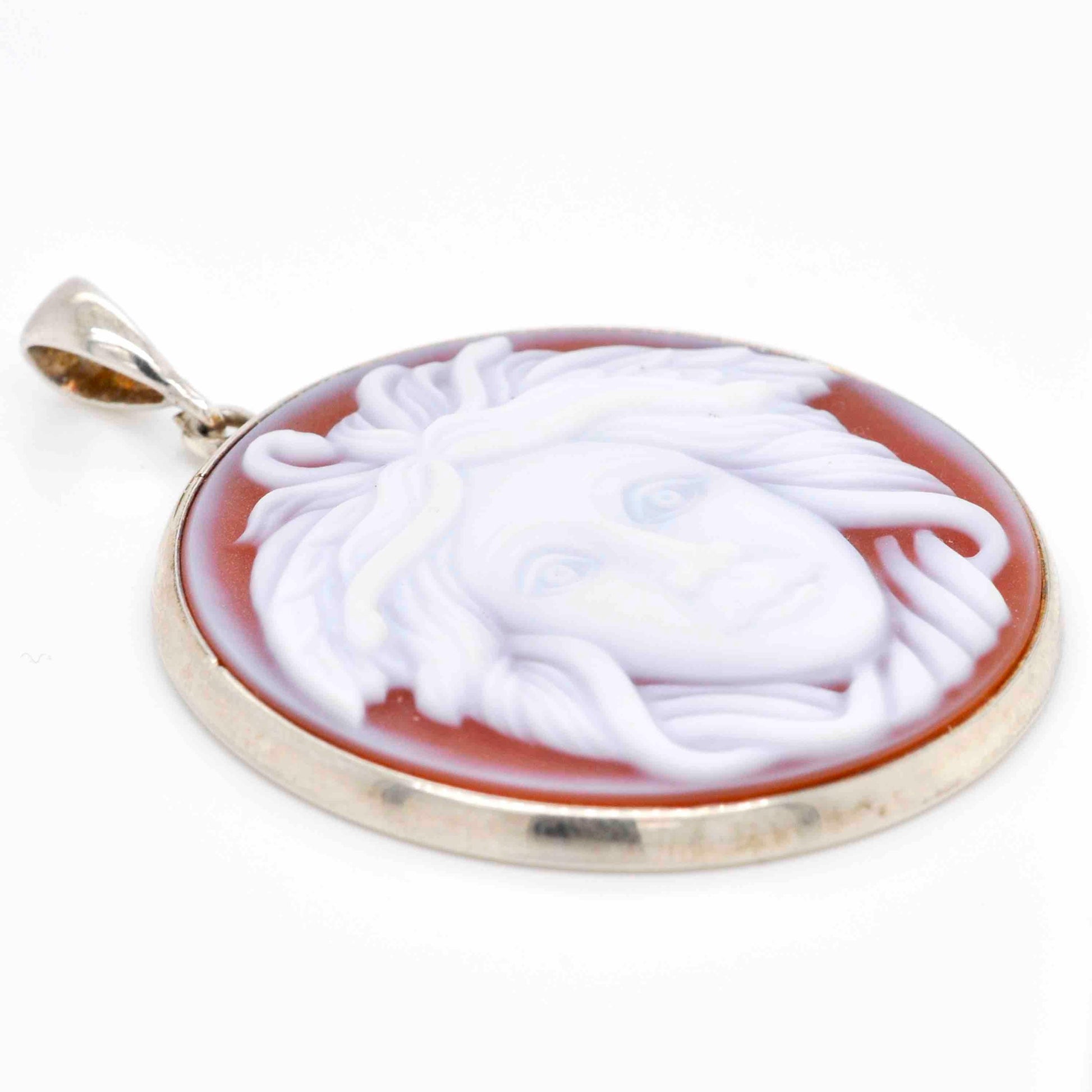 Order sterling silver cameo necklace online
