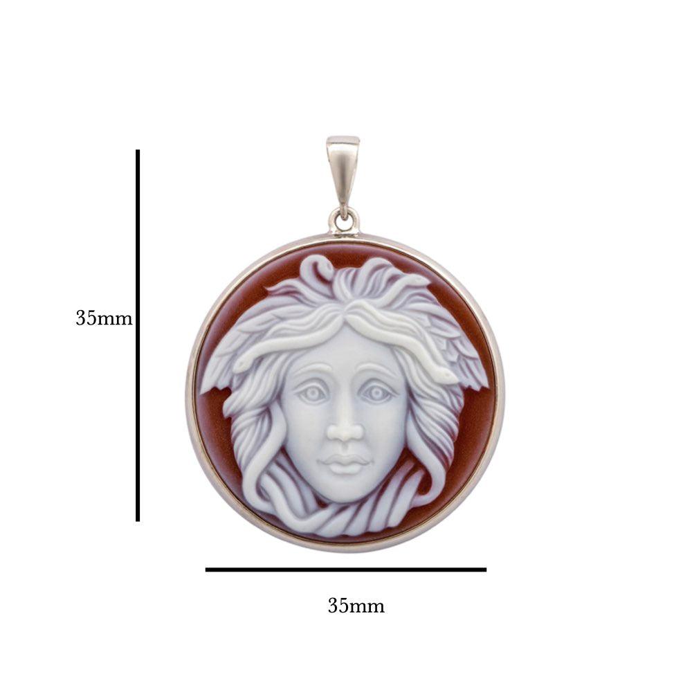 Medusa agate cameo pendant designs