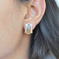 blue topaz and diamond earrings