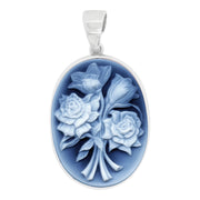 Cameo Mughal Flower Bouquet Pendant
