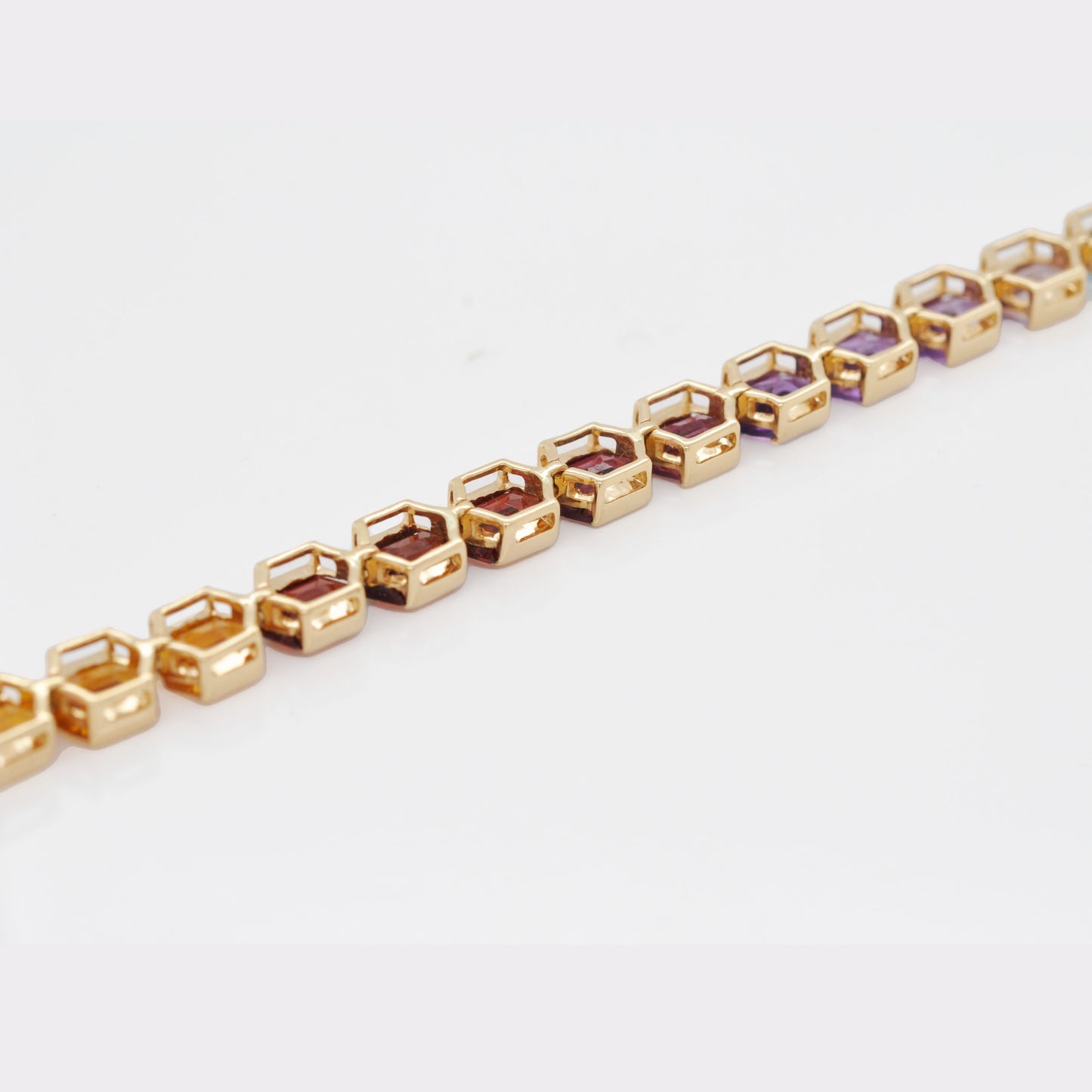 Tennis Bracelet – Rainbow Hexagon Edition