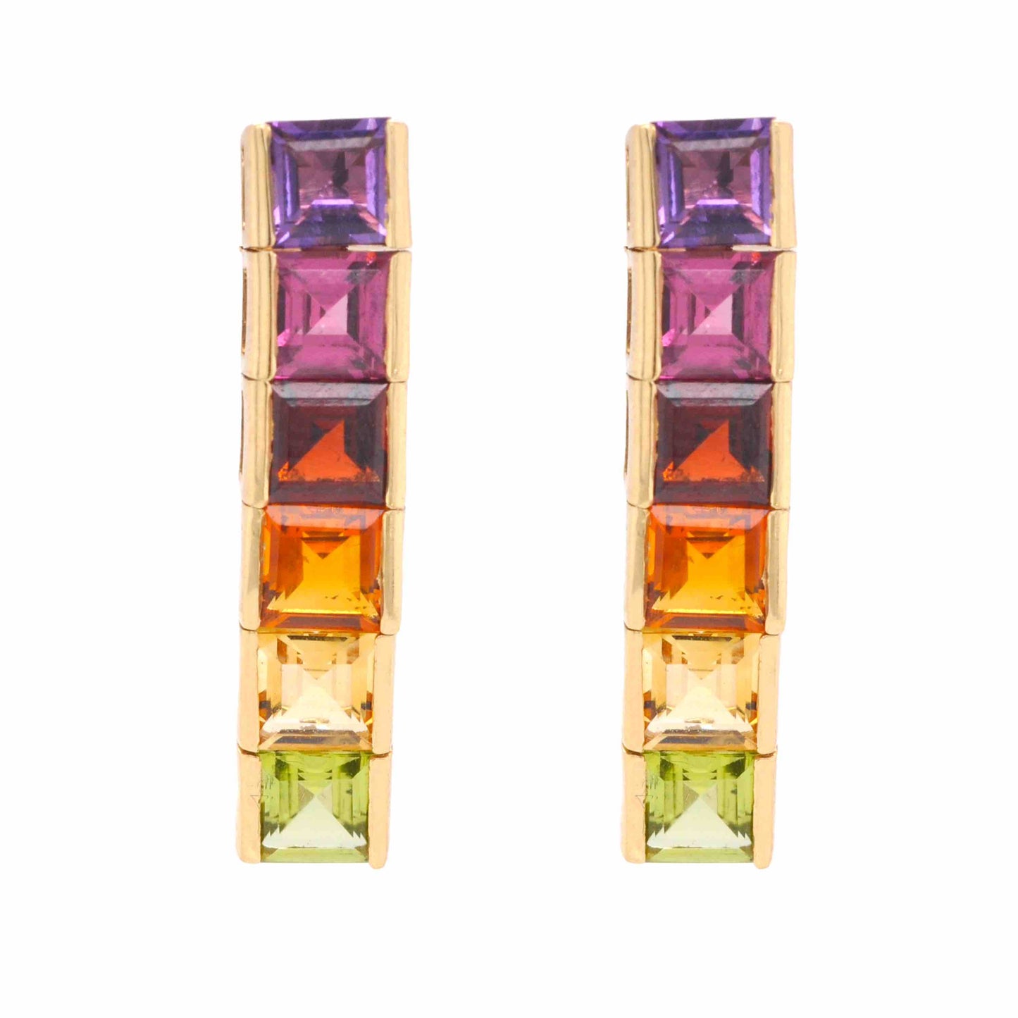 Rainbow Tennis Earrings