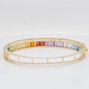 A shot of the reverse side of the polished yellow gold frame, emphasizing the durable construction of the jewelry piece.