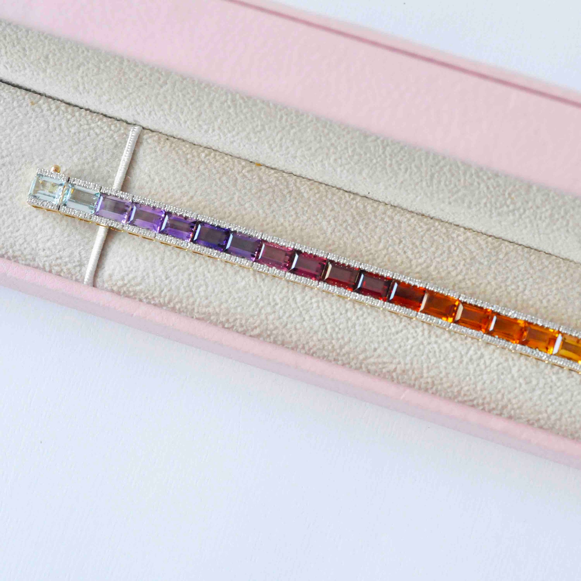 quality gemstones link bracelet