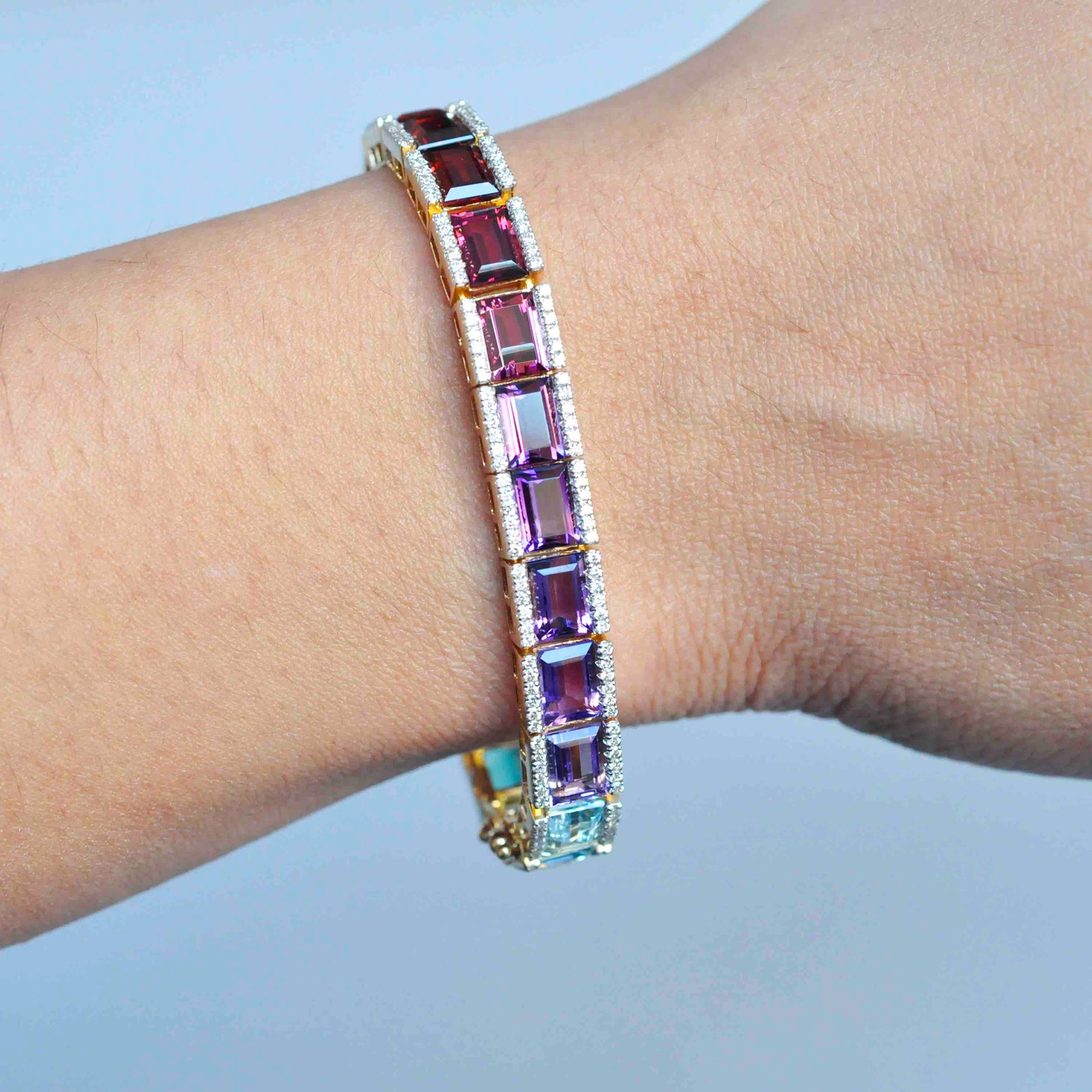 gradient design tennis bracelet