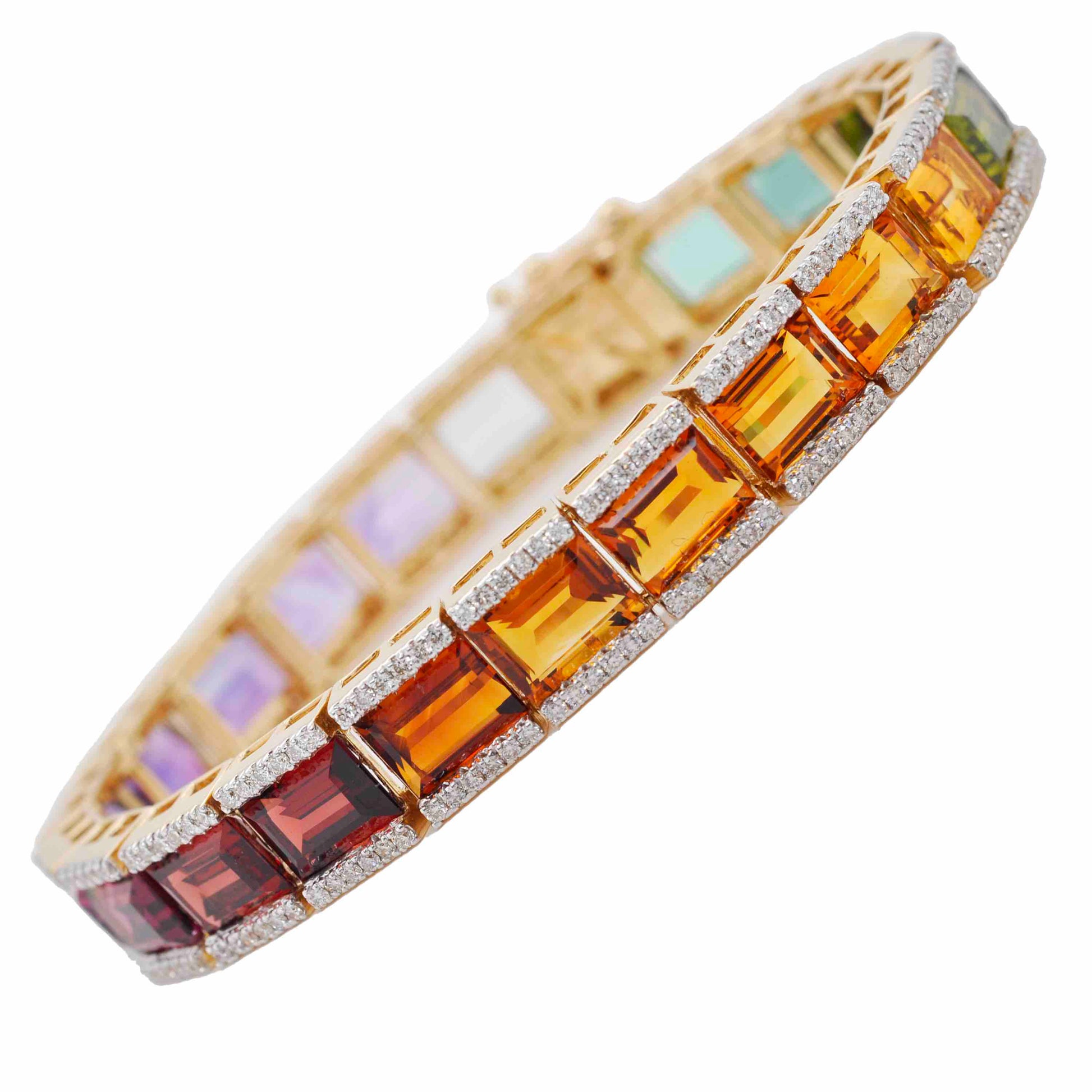 Rainbow Tennis Line Bracelet