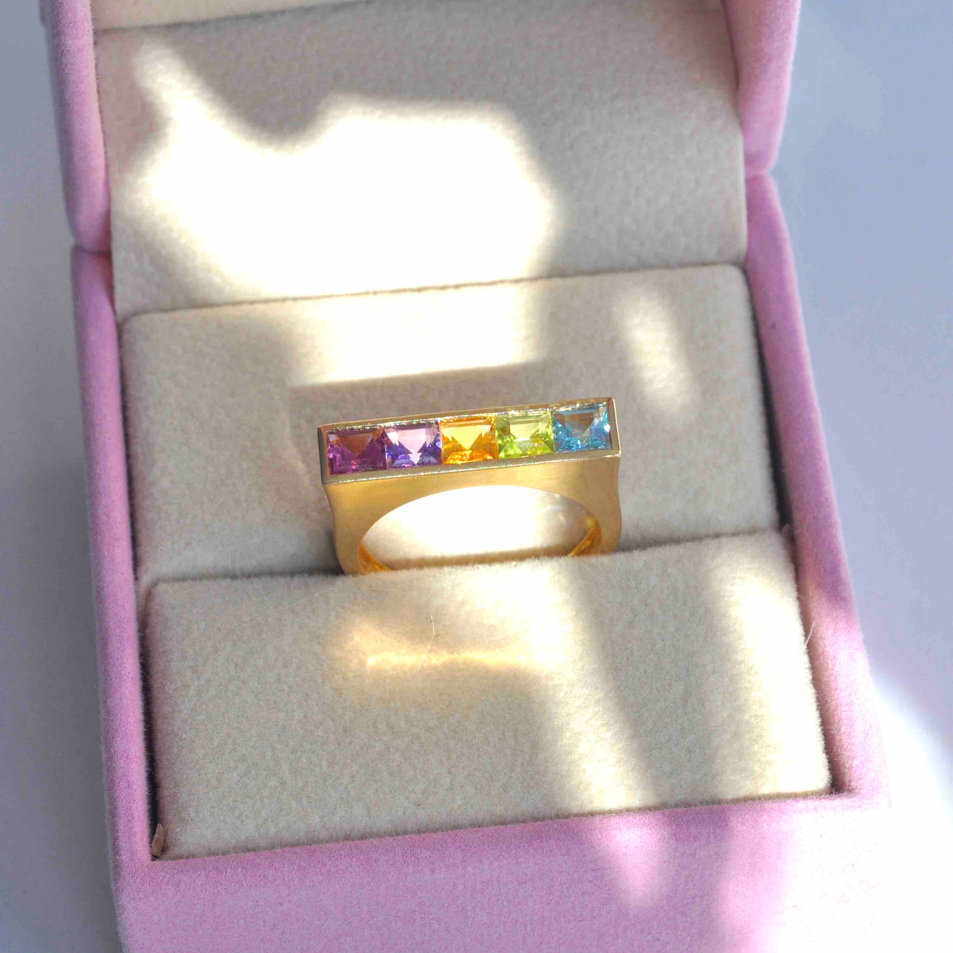 rainbow eternity ring