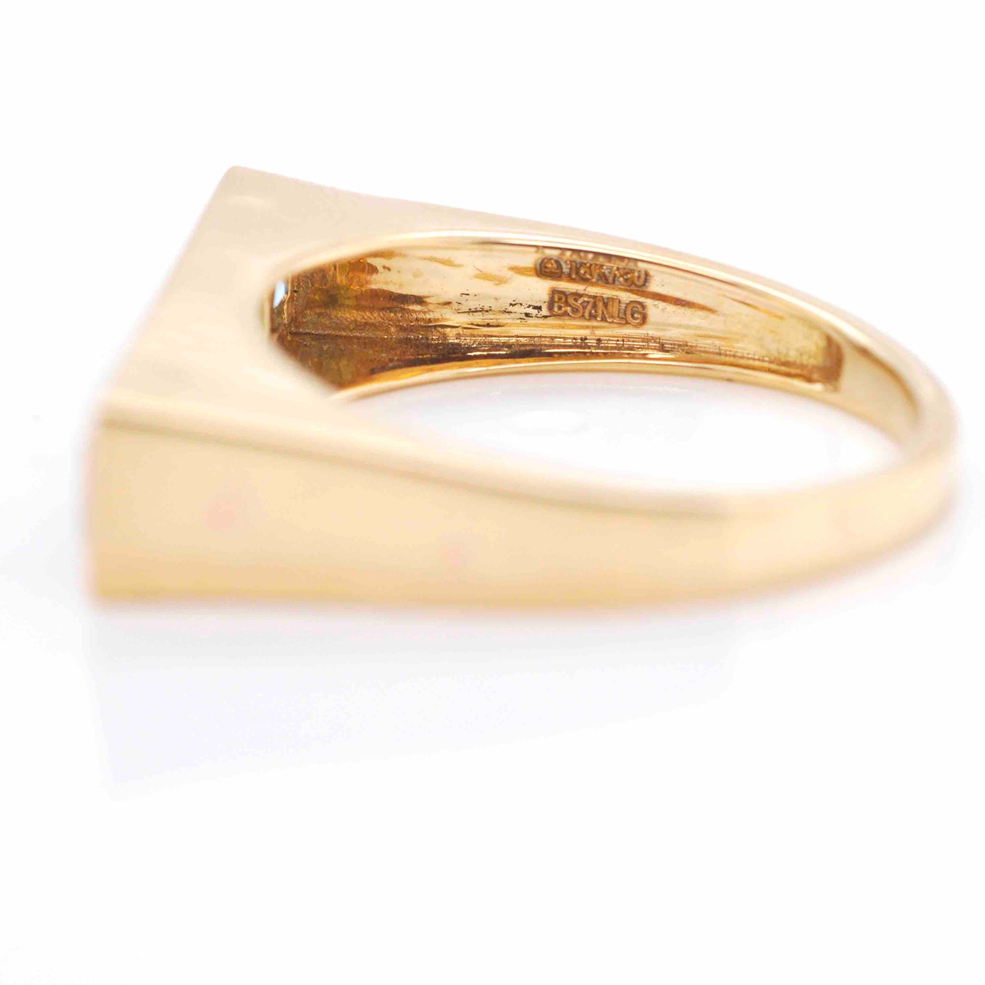 18K Gold Rainbow Gemstones Baguette Bar Ring - Vaibhav Dhadda Jewelry