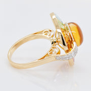 Circle Multi Citrine Rotating Ring