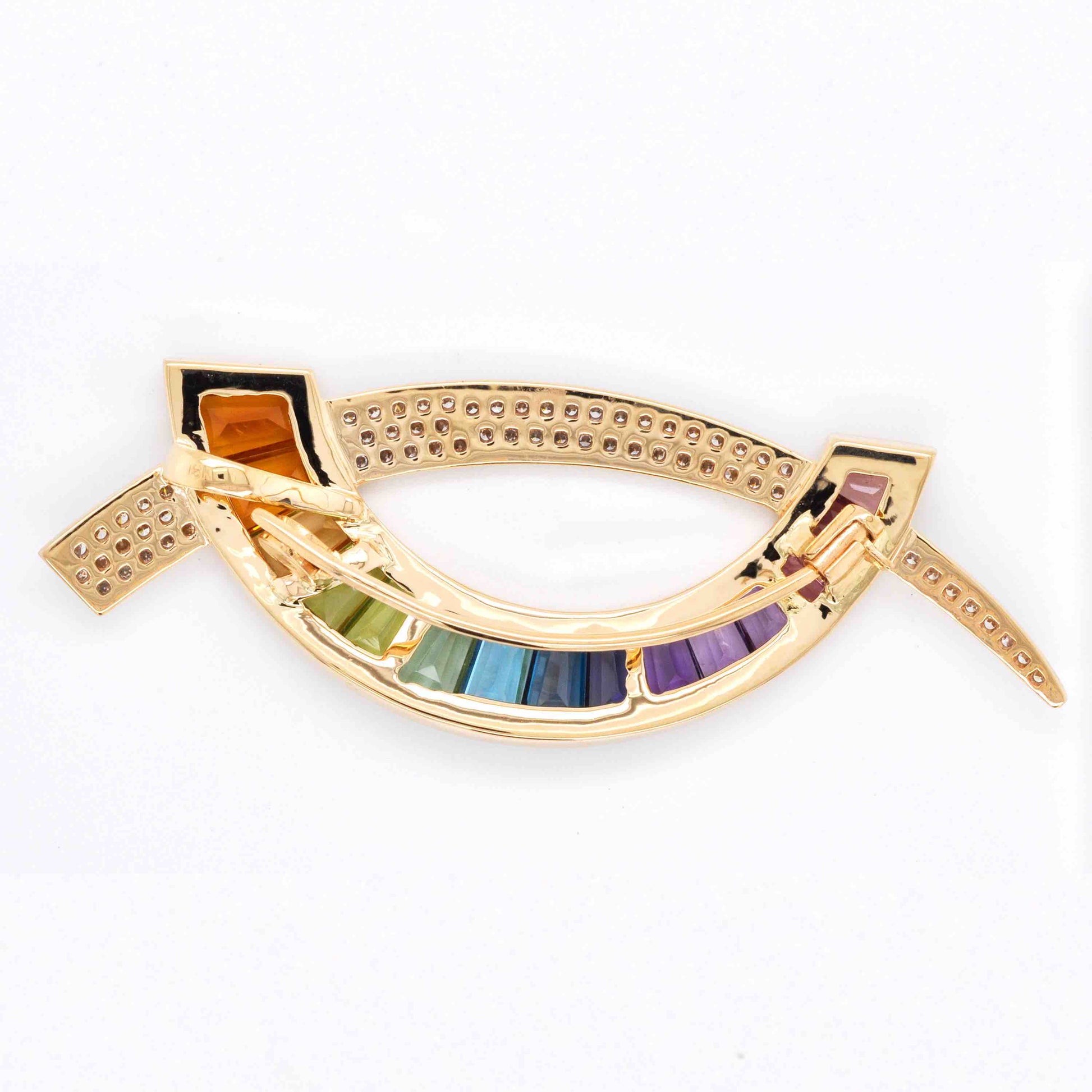 Shop for rainbow diamond brooch