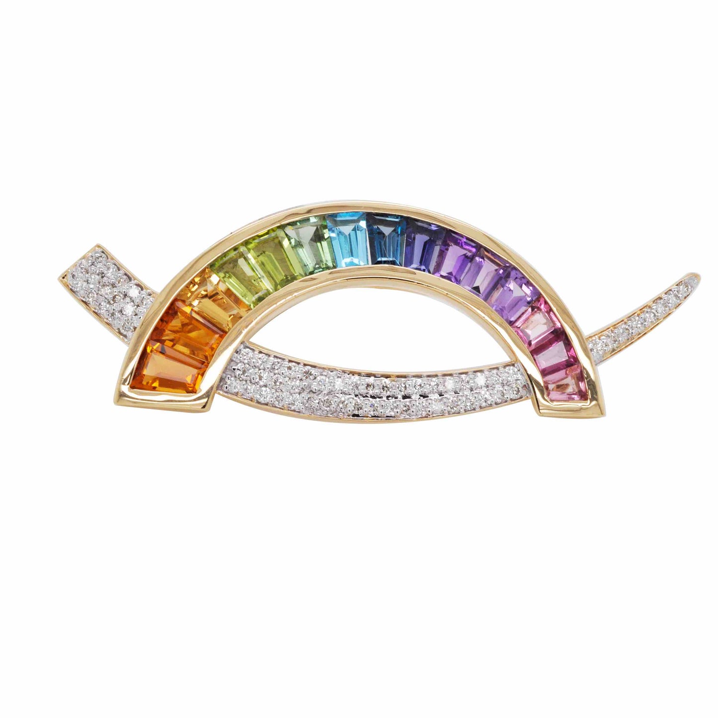 Eye-catching rainbow diamond accessory