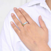 Eternity band with multiple colors