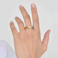 18K Gold Prong-Set Rainbow Gemstones Eternity Band Ring