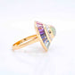 Opal Baguette Circular Ring