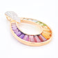 18K Gold Rainbow Gemstones Diamond Raindrop Set - Vaibhav Dhadda Jewelry