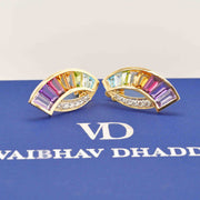 Buy multi color diamond earrings