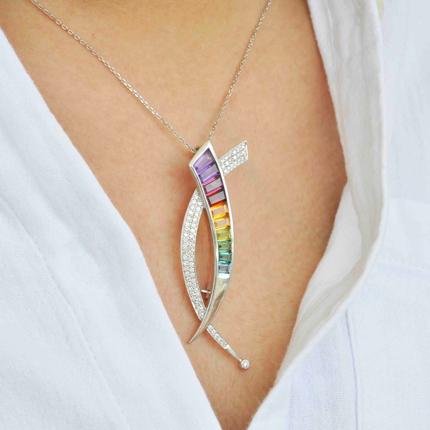 pride inspired pendant necklace