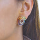 circle gold earrings