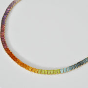 Rainbow Octagon Tennis Necklace