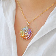 Rainbow Orbit Diamond Pendant
