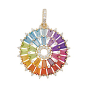 Rainbow Orbit Diamond Pendant
