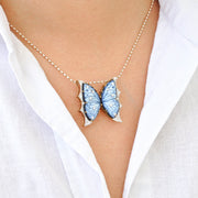 Butterfly Diamond Pendant Brooch
