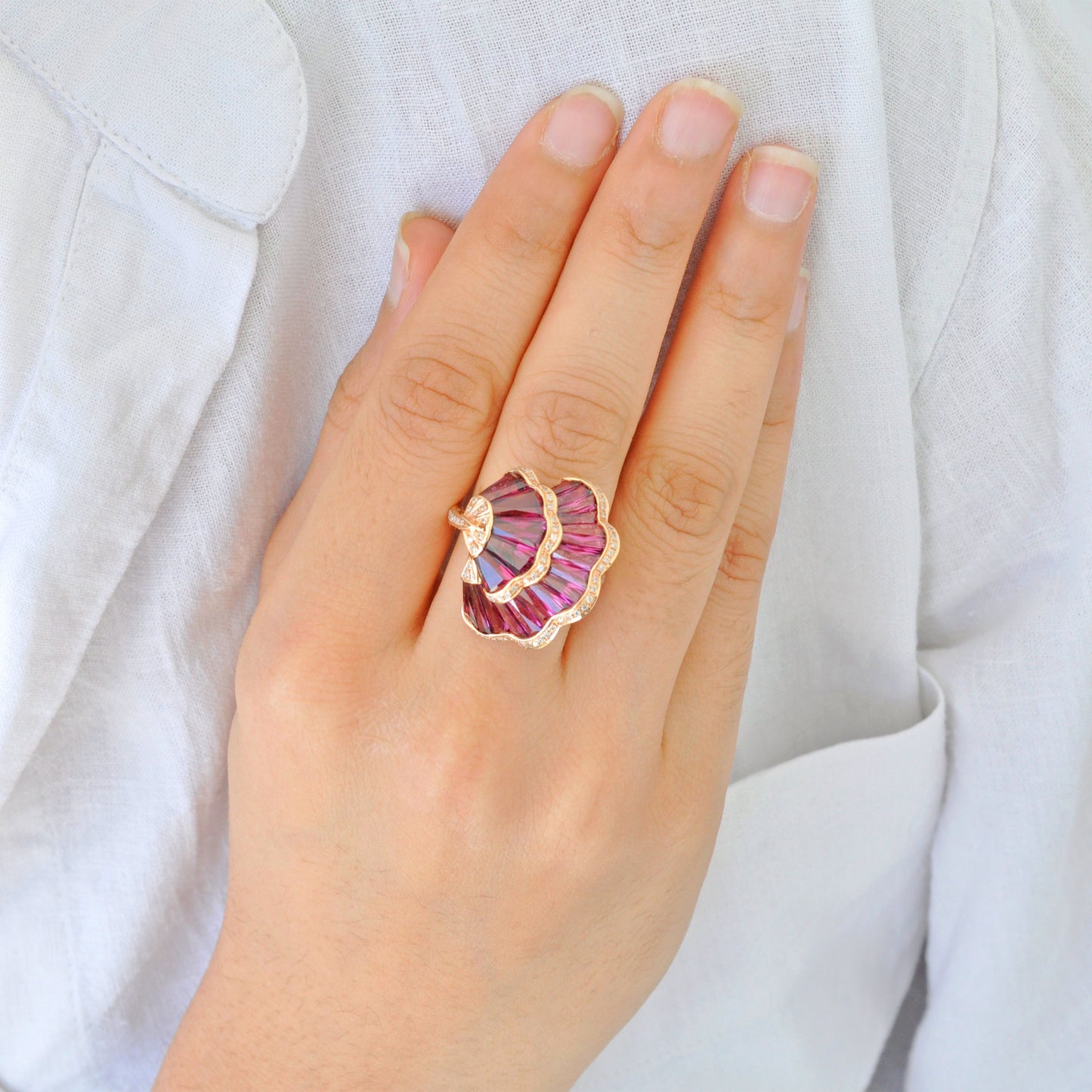 Rhodolite Ring