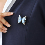 Butterfly Diamond Pendant Brooch