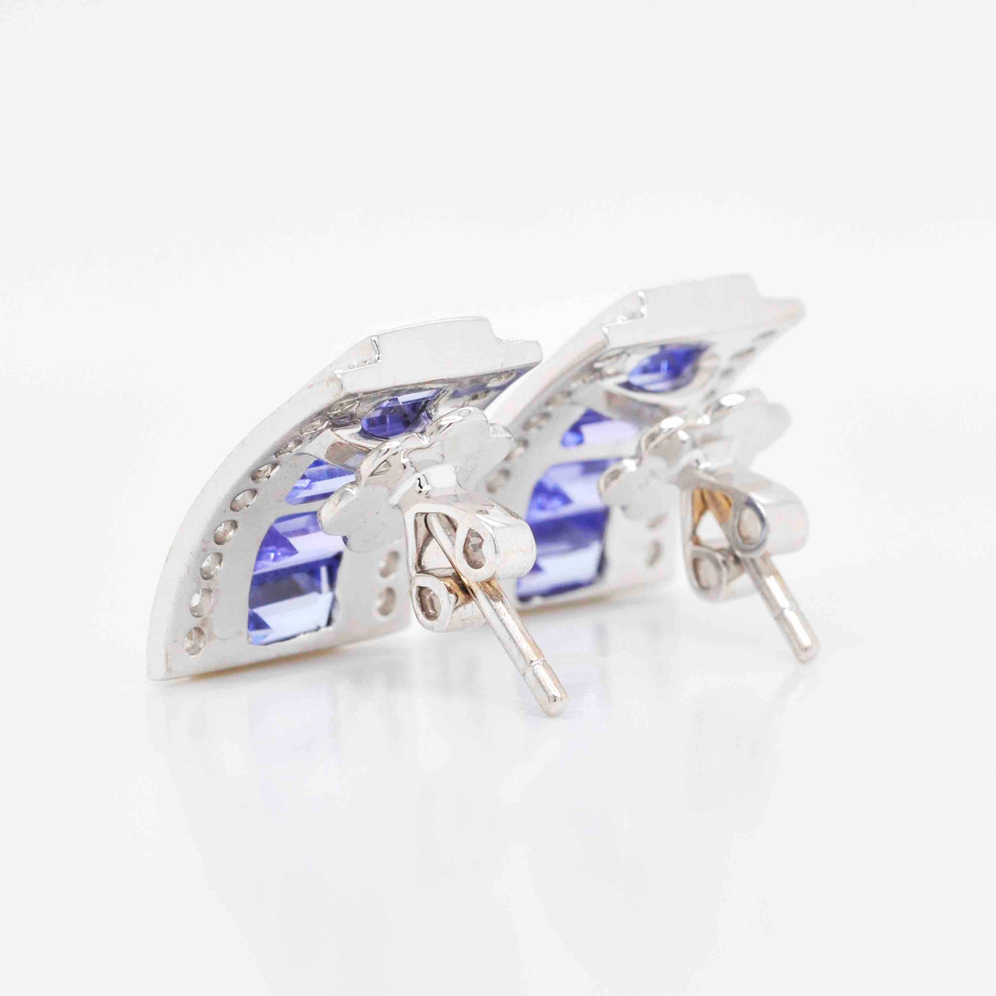 Tanzanite and diamond earrings