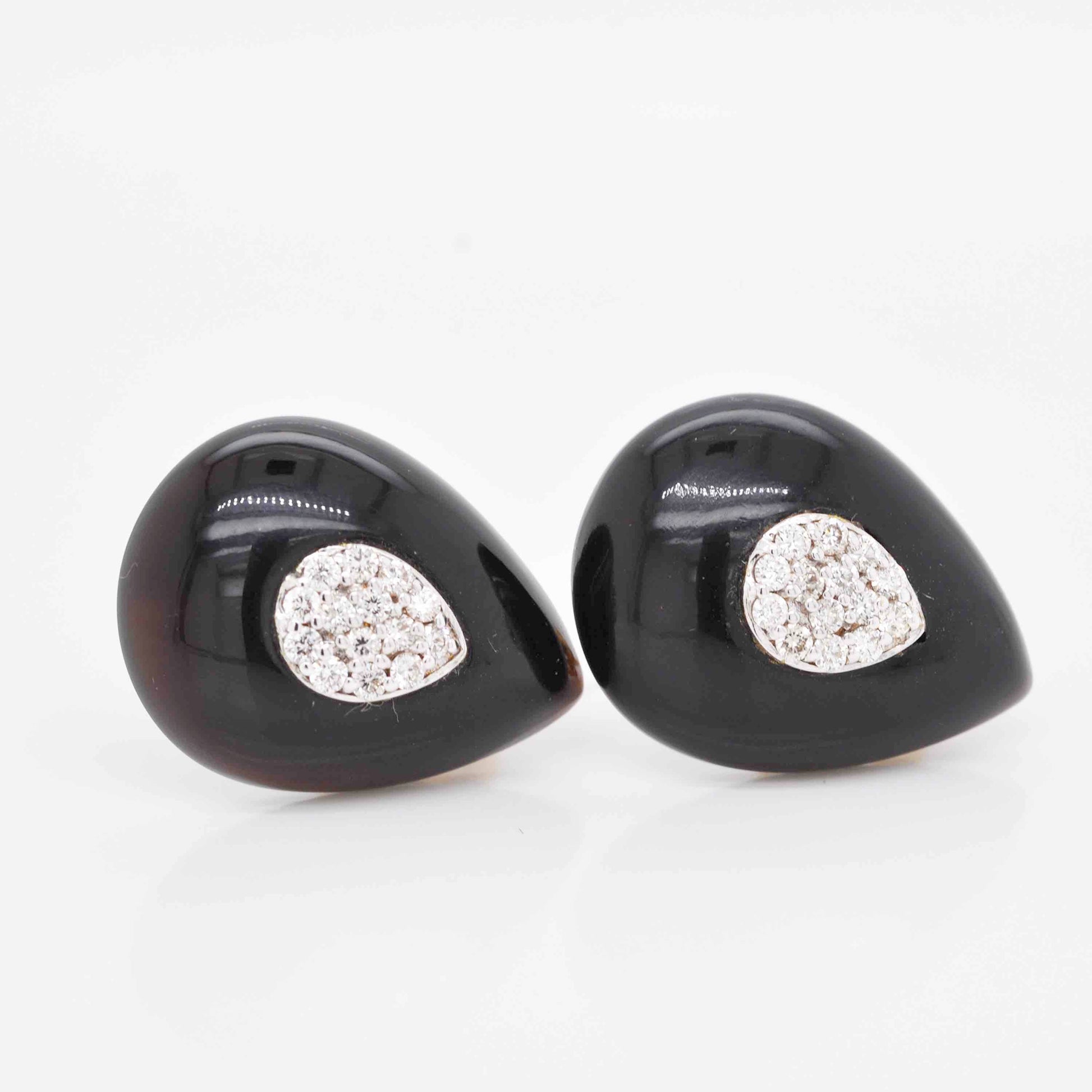 onyx diamond earrings