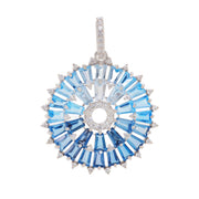 Orbit Blue Topaz Diamond Pendant