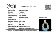 Doorknocker Blue Topaz Peridot Pendant