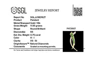 Sword Green Tourmaline Pendant Brooch