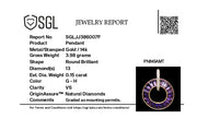 Circle Amethyst Diamond Pendant