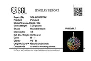 Rainbow Orbit Diamond Pendant