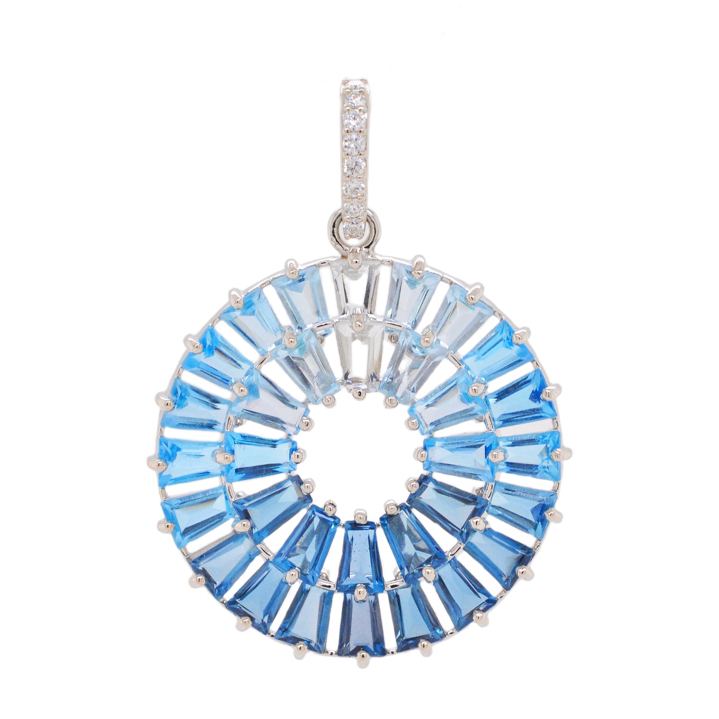 Orbit Blue Topaz Pendant