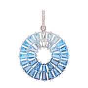 Orbit Blue Topaz Pendant