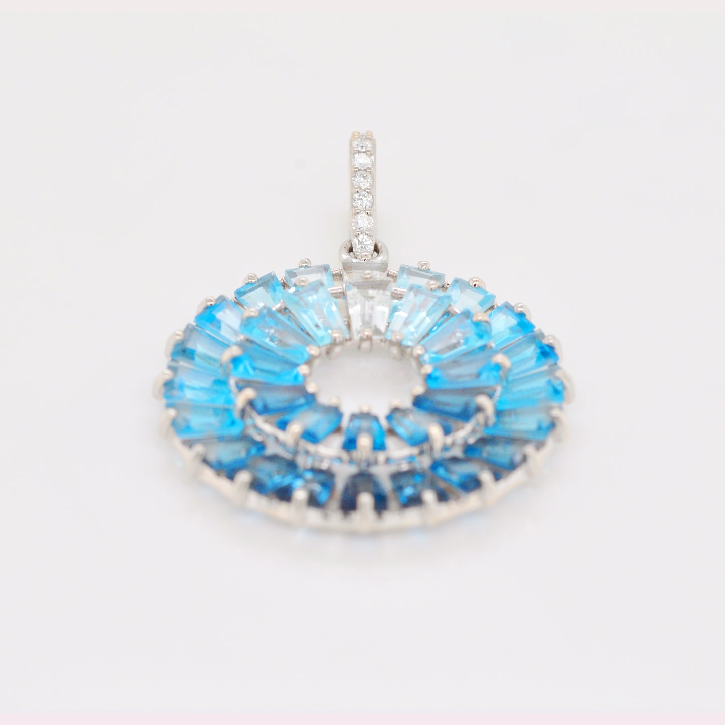 Orbit Blue Topaz Pendant