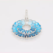 Orbit Blue Topaz Pendant
