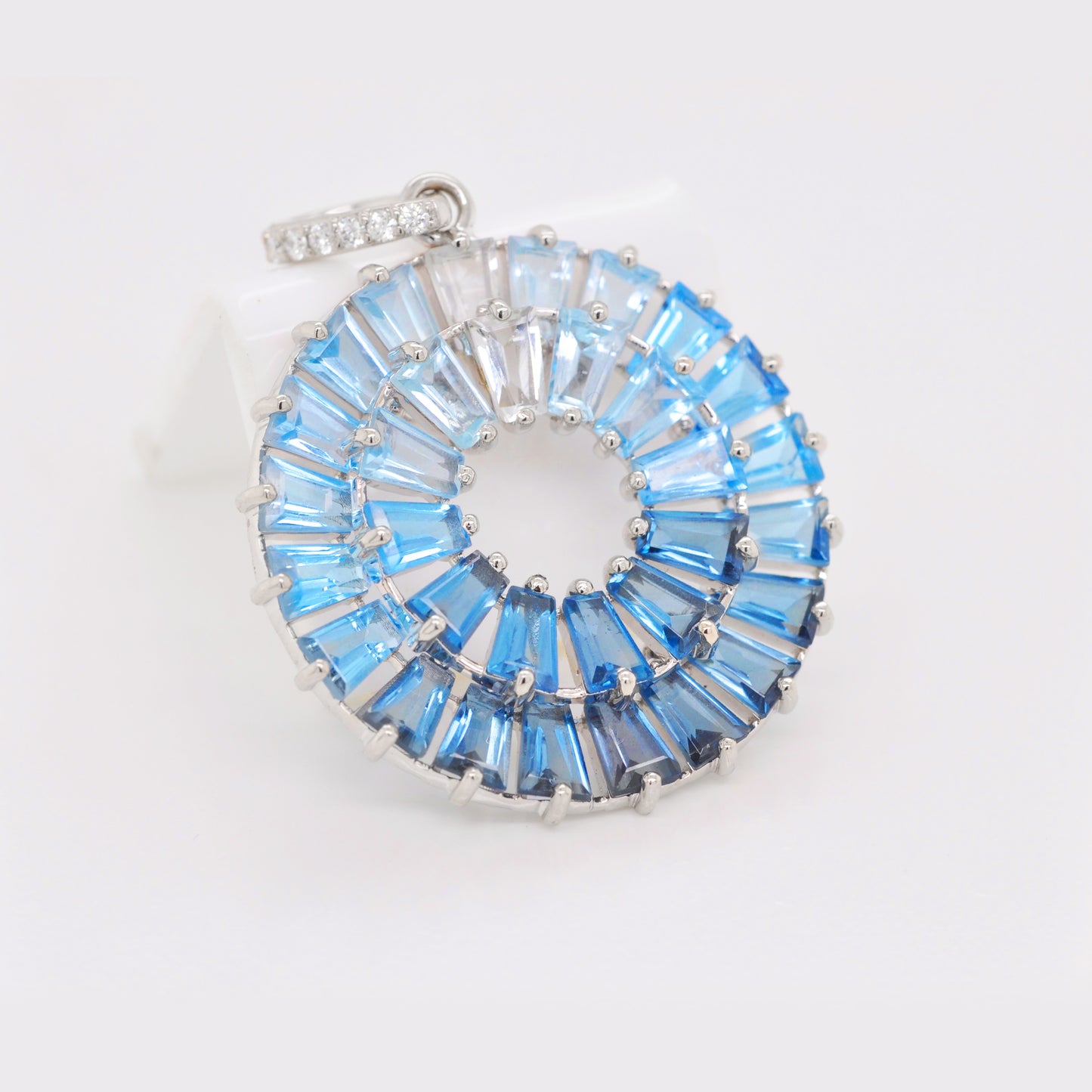 Orbit Blue Topaz Pendant