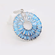 Orbit Blue Topaz Pendant