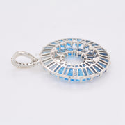 Orbit Blue Topaz Pendant