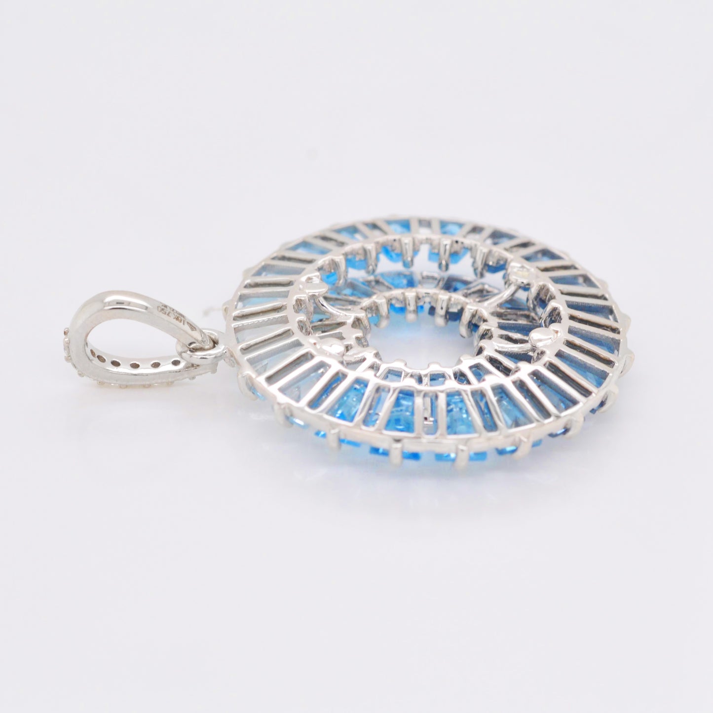 Orbit Blue Topaz Pendant